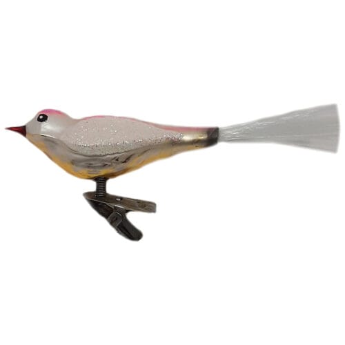 Glass bird with glitter