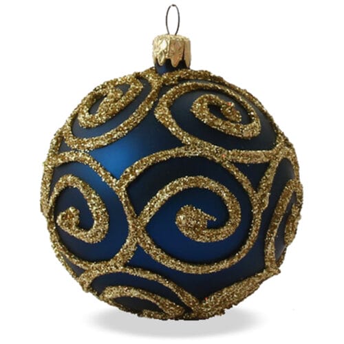 Weihnachtskugel Barock petrol 6er Set
