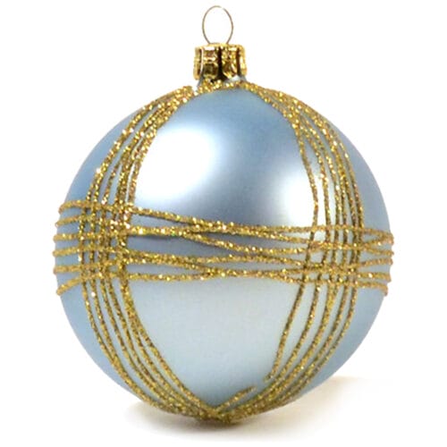 Ornamentkugel Hellblau