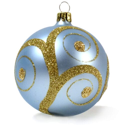 Ornamentkugel Hellblau