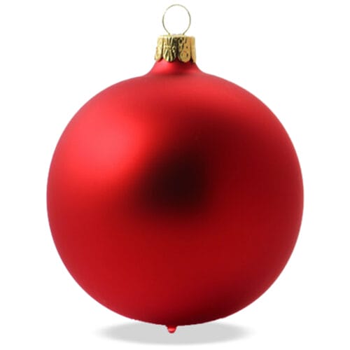 Weihnachtskugel rot matt 6er Set