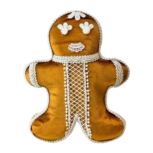 Lebkuchen Mensch Samt mit Fischnetzmuster