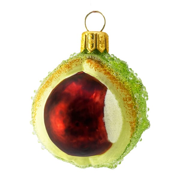 Weihnachtsschmuck glitzernde Kastanie